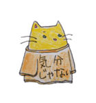 おっきいTシャツのねこねこ（色鉛筆）（個別スタンプ：15）