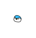 みずいろペンギンとヒヨコ（個別スタンプ：1）