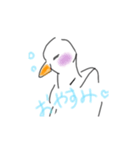 白いあいつ。そう。アヒルさ。（個別スタンプ：1）