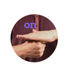 on in under byの英語の勉強（個別スタンプ：5）