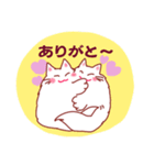 あわてぎみの白ネコ（個別スタンプ：4）