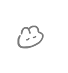 おもち もち うさぎ（個別スタンプ：1）