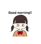女の子のまいにちスタンプ（個別スタンプ：1）