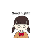 女の子のまいにちスタンプ（個別スタンプ：2）