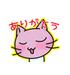 不安定なイカ猫さん（個別スタンプ：3）