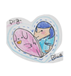 ブルーとピッグ（個別スタンプ：24）
