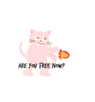 お姉ちゃんが描いた出っ歯ねこ（個別スタンプ：4）