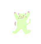 お姉ちゃんが描いた出っ歯ねこ（個別スタンプ：6）