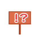 看板スタンプ（日常会話）（個別スタンプ：20）