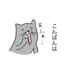 灰色猫さん（個別スタンプ：16）