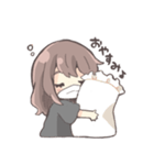 霞美@ベース ゆるふわ日常スタンプ（個別スタンプ：3）