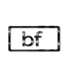 大体：黒018 英語の略字1/EN（個別スタンプ：25）