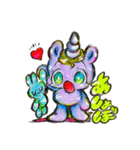 きゅ〜ティゆにこんズ（個別スタンプ：5）