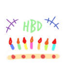 ゆみがおくるHBD2（個別スタンプ：1）