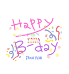 ゆみがおくるHBD2（個別スタンプ：2）