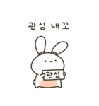 かわいい貪欲なウサギ(Kor)（個別スタンプ：13）