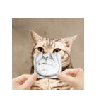 猫の主人が想像する猫の表情（個別スタンプ：21）