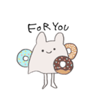いろんなうさぎおばけ（個別スタンプ：6）
