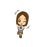 女の子のかわいい仕草と表情（個別スタンプ：4）