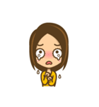 女の子のかわいい仕草と表情（個別スタンプ：15）