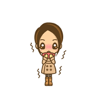 女の子のかわいい仕草と表情（個別スタンプ：17）