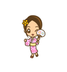 女の子のかわいい仕草と表情（個別スタンプ：18）