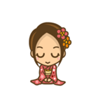 女の子のかわいい仕草と表情（個別スタンプ：23）