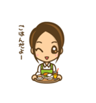 女の子のかわいい仕草と表情（個別スタンプ：25）