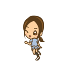 女の子のかわいい仕草と表情（個別スタンプ：27）