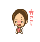女の子のかわいい仕草と表情（個別スタンプ：34）