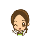 女の子のかわいい仕草と表情（個別スタンプ：40）