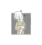 ちみっと病み期の女の子（個別スタンプ：1）