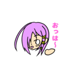 ヘアピン娘の日常スタンプ（個別スタンプ：1）