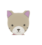 ネコのぽぷちゃんのアニメーションスタンプ（個別スタンプ：1）