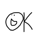 シンプルなデザインの文字2（個別スタンプ：1）