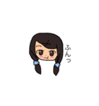 女の子(手描きスタンプ)（個別スタンプ：3）