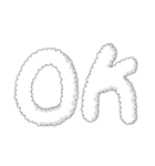 雲のような文字（個別スタンプ：3）