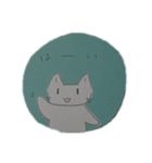 白猫と仲良し。（個別スタンプ：17）