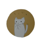 白猫と仲良し。（個別スタンプ：19）