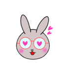 うさぎめがね（個別スタンプ：10）