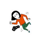 おもしろ白顔女子2（個別スタンプ：10）