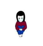 おもしろ白顔女子2（個別スタンプ：11）