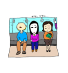 おもしろ白顔女子2（個別スタンプ：12）