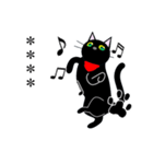黒猫クロにゃんのカスタムスタンプ（個別スタンプ：37）