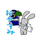 灰色なうさぎ2（個別スタンプ：4）