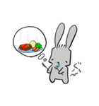 灰色なうさぎ2（個別スタンプ：21）