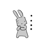 灰色なうさぎ2（個別スタンプ：27）