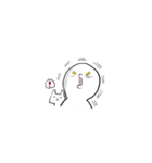白い人と猫のふぅこ（個別スタンプ：24）