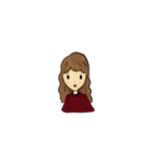 赤いドレスの少女（個別スタンプ：1）