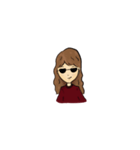 赤いドレスの少女（個別スタンプ：4）